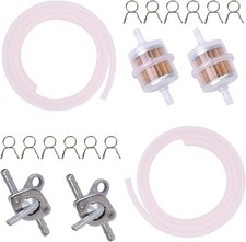 3/16 id Fuel Line Hose W/ 1/4 fuel shut off valve  Filters  Clamp Taotao