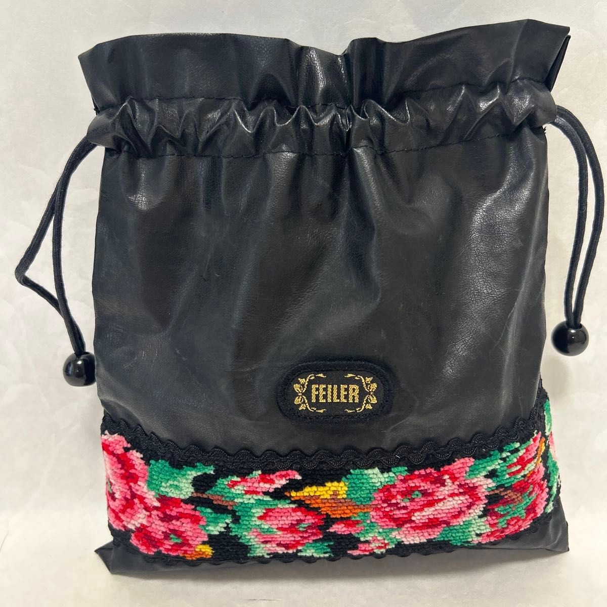 feiler pouch drawstring bag floral pattern - image 1