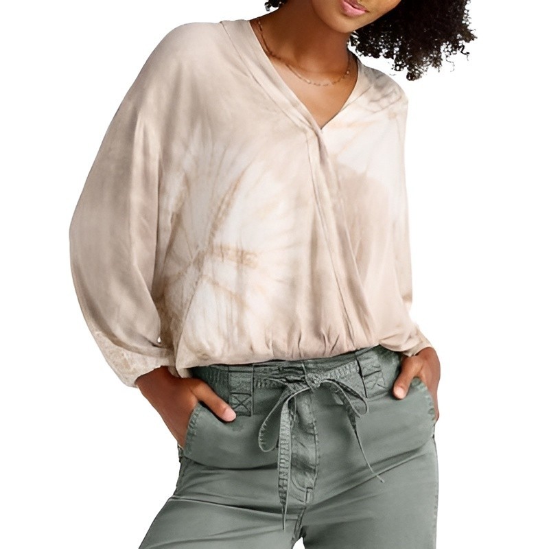 Splendid Gustavia Beige Tie Dye Top Size XS