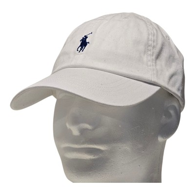 #ad Polo Ralph Lauren Men#x27;s One Size Cotton Chino Adjustable Ball Cap White Blue $19.99