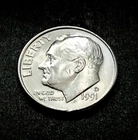 1991-D Roosevelt  Unique Rare TEARDROP Dime  Novelty  GOOD CONDITION  Free Ship!