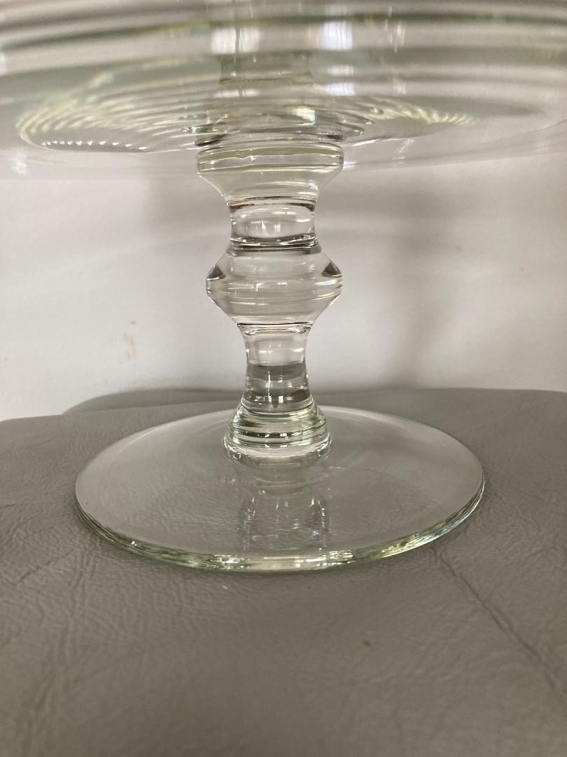 PRINCESS HOUSE Crystal Heritage Etched Glass Pedestal Covered CAKE STAND, 12"