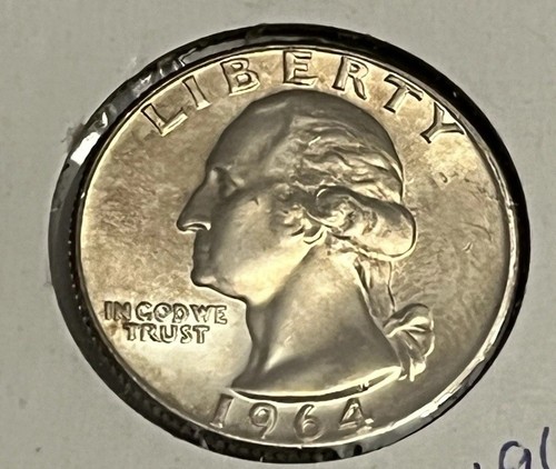 1964 D George Washington Quarter - US 25c UNCIRCULATED - Picture 2 of 3