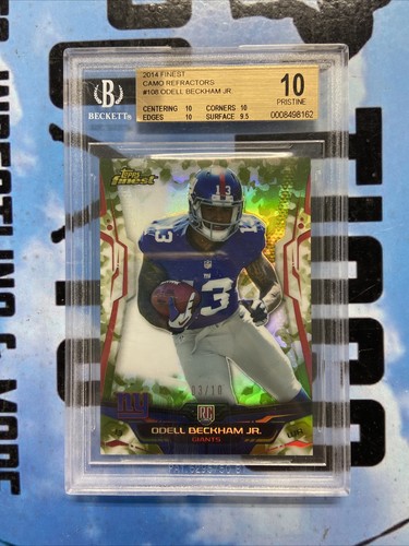 Odell Beckham Jr. [Camo Refractor] #108 2014 Topps Finest card
