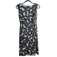 Lauren Ralph Lauren Rouched Midi Dress Size 4 Office Work Party Preppy Chic