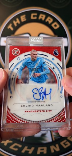 Erling Haaland Manchester City Topps Pristine  2026 Red Chrome Refractor Auto /5