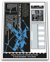 Replacement Sticker For Set 75355 - X Wing Starfighter Ucs