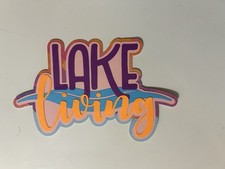 Lake living Scrapbook Title Handmade Paper Pieced Die Cut