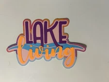 Lake living Scrapbook Title Handmade Paper Pieced Die Cut