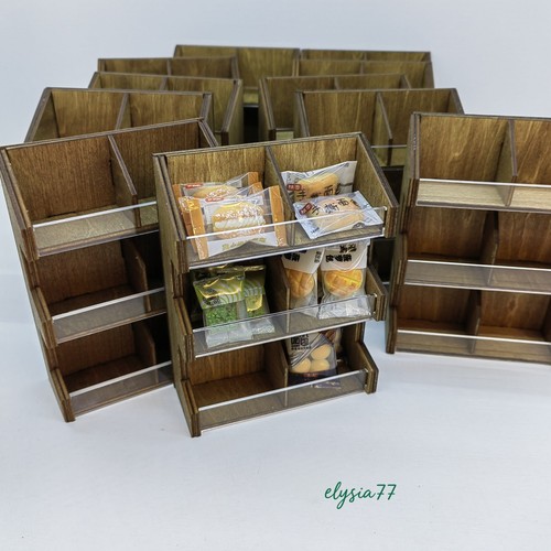 Casa de muñecas escala 1:12 miniaturas muebles pan sin terminar gabinete tienda estante - Imagen 4 de 10