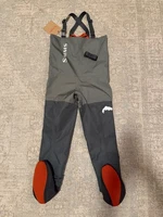 SIMMS Kid’s Tributary Stockingfoot Waders Size S Basalt NEW with box