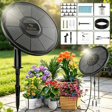 Solar Irrigation System Kit with 15m Hose +15 Drippers for Balcony/Gardens/House
