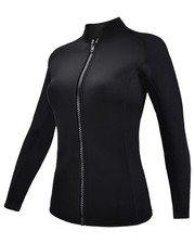 REALON Wetsuits Top Jacket Women Men 2mm Neoprene Long Large, 3MM Black