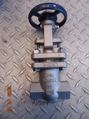 POWELL 2490TN0TXXX 1/2'' THREADED GATE VALVE