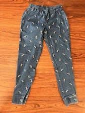  Disney Minnie Mouse Denim Jogger Pants Small 