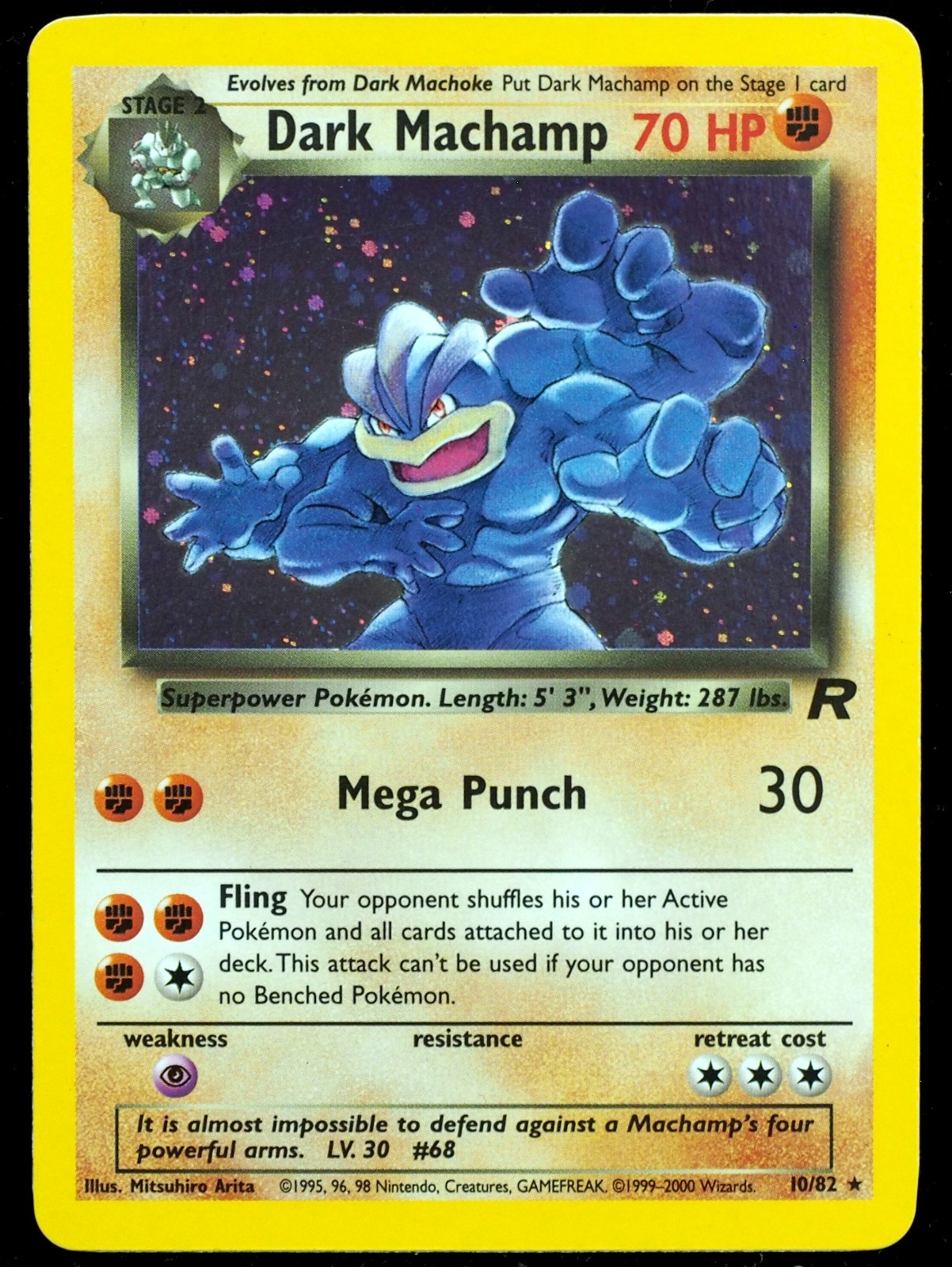 Dark Machamp #10/82 NM/M Team Rocket Pokemon Card