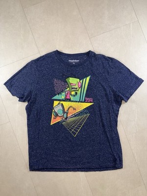 Invader Zim Nickelodeon Men's XL Retro Vintage Soft Cotton Blend Graphic T-Shirt
