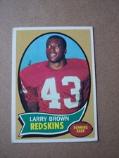 1970 Topps football Larry Brown Rookie card #24 VG (1) no creasing. rookie card picture