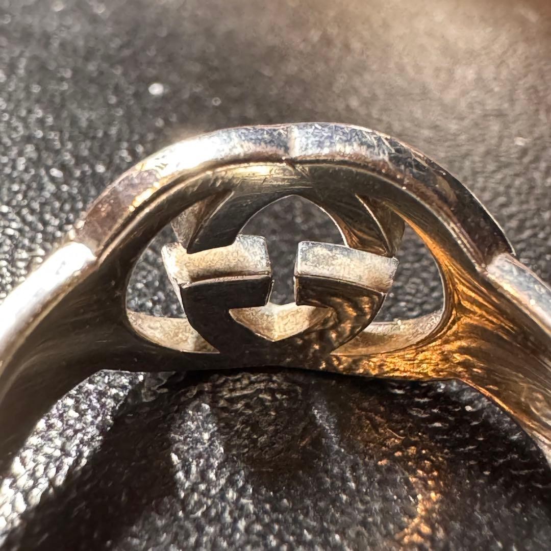 Good condition GUCCI interlocking silver ring siz… - image 4