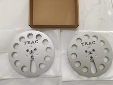 One Pair silvery TAPE REEL TEAC 7" inch Light Metal Aluminum Take Up Reel