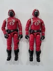 Gi Joe 1985 Cobra Crimson Guard Figure Lot Of 2 Great Shape Symbols Troop Army