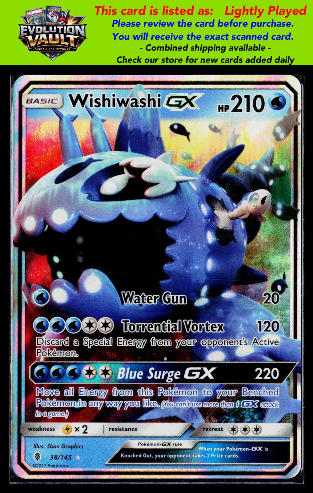 SM - Guardians Rising #38/145 Wishiwashi GX