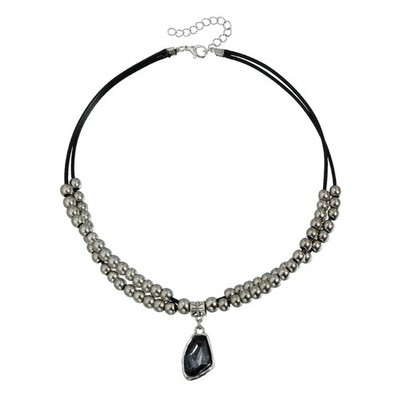 Chic Lightweight Alloy Necklace with Unique Facets for Dark Aesthetic Fans