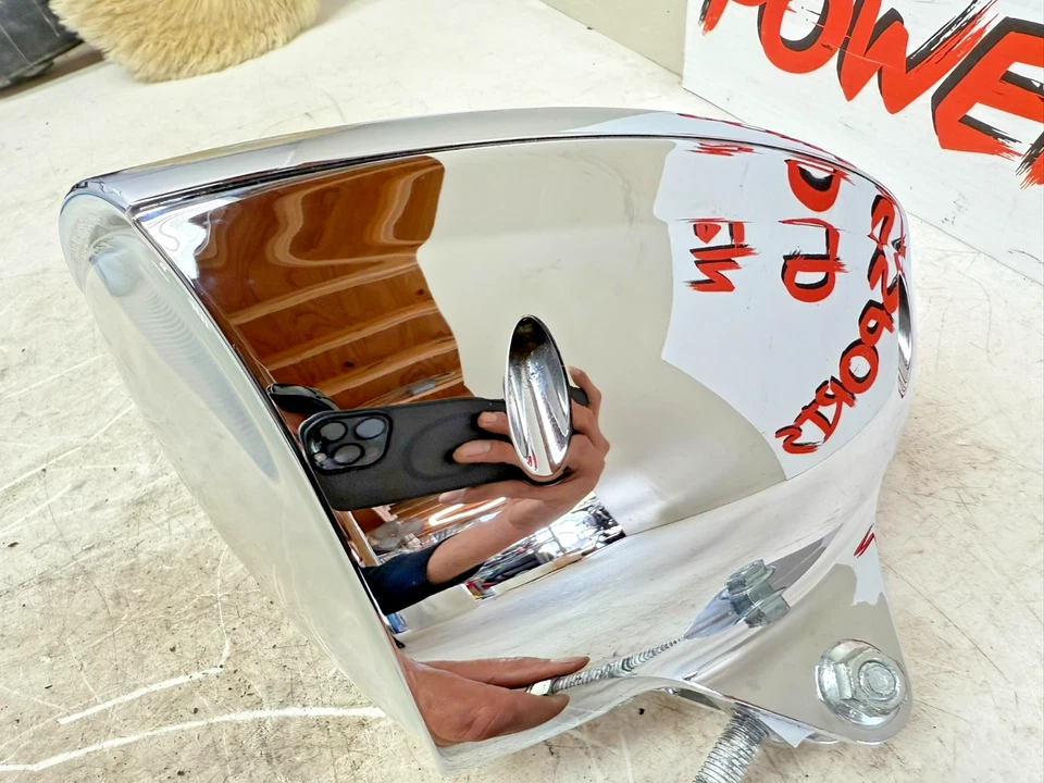 2007 Victory Kingpin Front Headlight Bullet Head Lamp Chrome - Image 3 of 4