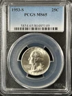 1953-S  25C Washington Quarter Dollar PCGS MS65   80485149
