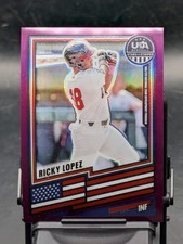 2026 Panini Stars & Stripes Prizm Purple Prizm /199 #102 Ricky Lopez