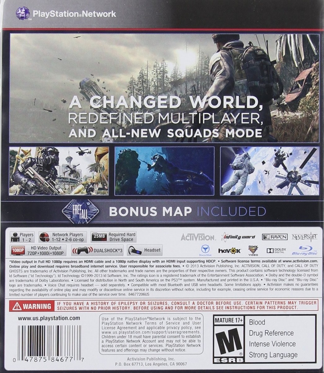 Call of Duty: Ghosts (Sony PlayStation 3, 2013) for sale online | eBay