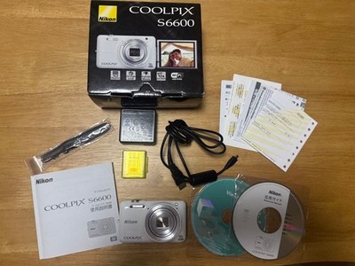 Nikon COOLPIX S6600 White Digital Camera 16MP 12x Optical Zoom From JAPAN