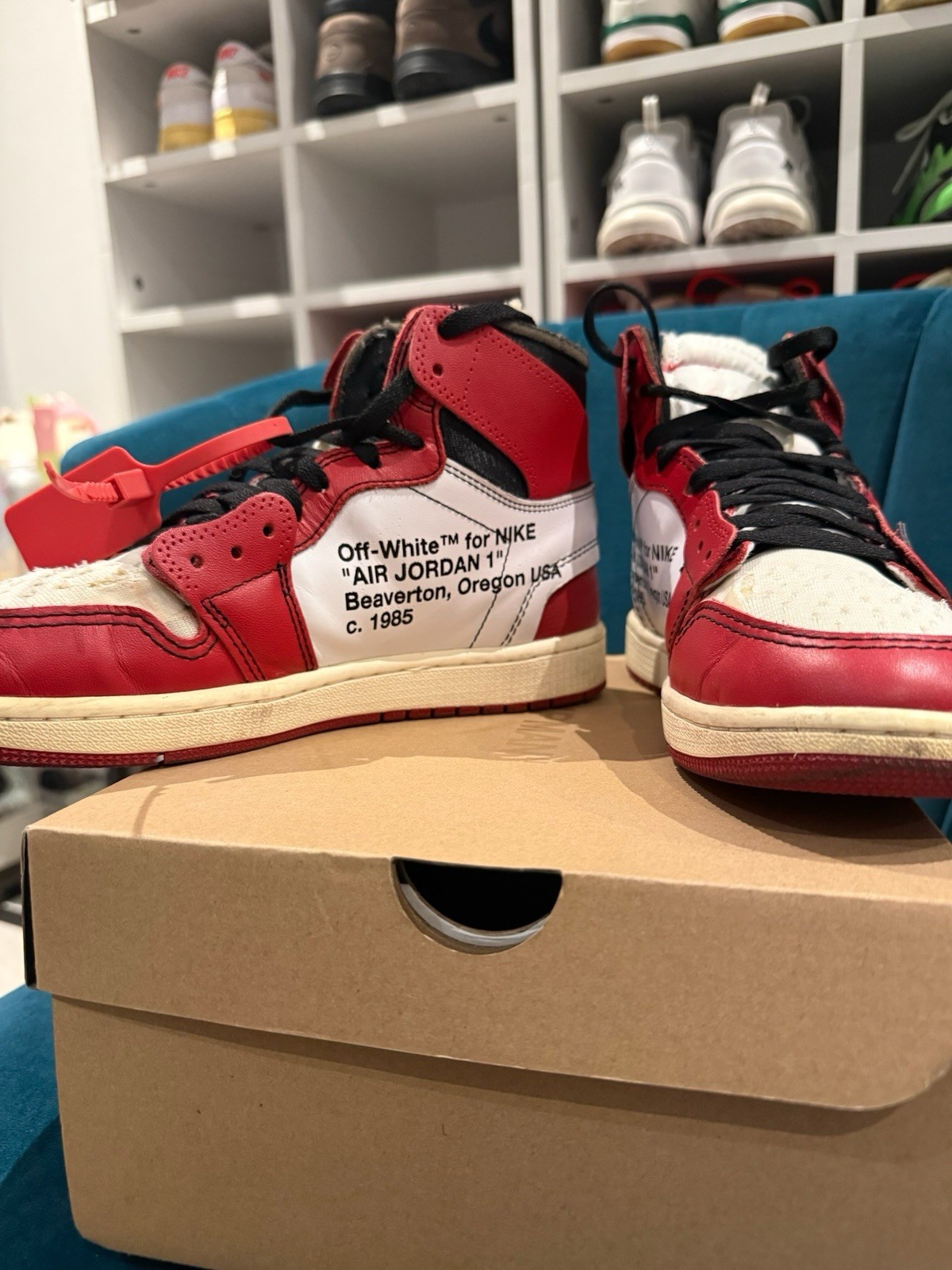 Nike Air Jordan 1 Retro High Off-White, Chicago, UK, Size 8 US, 9 EU, 42.5 image 3