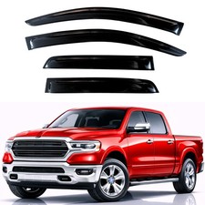 KPY Rain Guards Fit for 2019-2026 RAM 1500 1500 Crew Cab, Black
