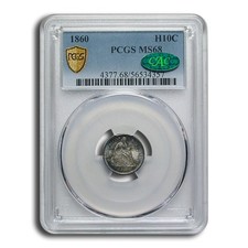 1860 Liberty Seated Half Dime MS-68 PCGS CAC