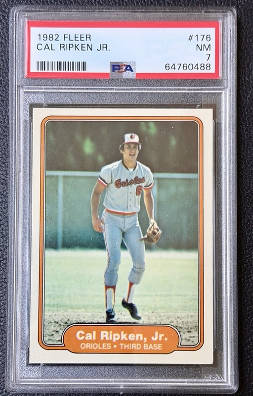 Fleer 1982 Cal Ripken Jr Baltimore Orioles #176 RC Rookie PSA 7
