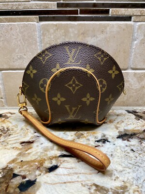 Authentic LOUIS VUITTON Monogram mini Ellipse TH0095 Bag Wristlet