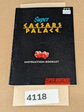 Caesars Palace - SNES- Manual Only NO GAME Damaged