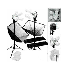 Fodoto 3200w 20"x28" 4-Light Head Softbox 7' Stand Kit Photo/Video/Social