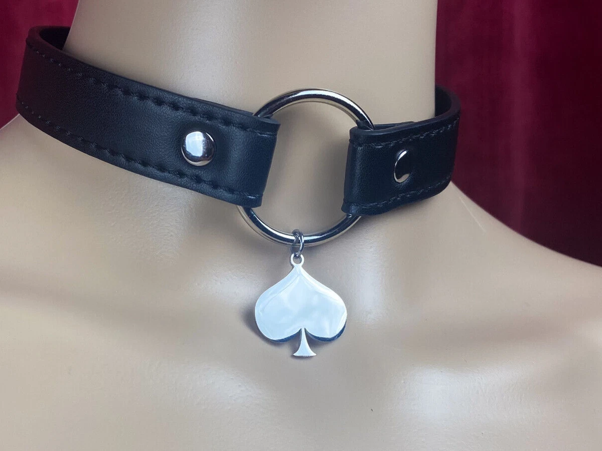 Queen of Spades Choker Collar BBC Only Slut Jewelry QOS Hotwife