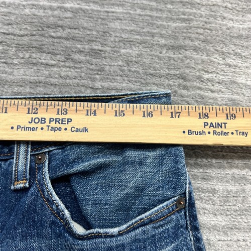 Levi's 514 Jeans Size 34x32 Mens Slim Straight Distressed Medium Wash Blue Denim - Picture 9 of 11