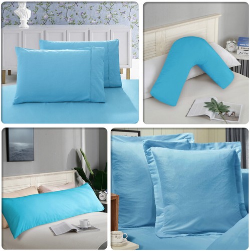1000TC Soft European/Standard Pillow cases Queen/King Size V Shp/Body Pillowcase - Picture 13 of 55