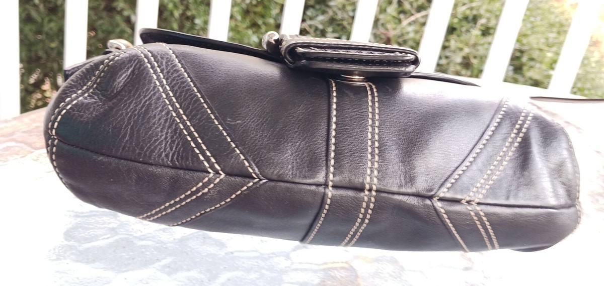 Coach 10316 Vintage SMALL Soho Black Leather Shoulder Bag w