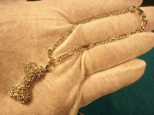 BEAUTIFUL LARGER STERLING SILVER RHINESTONE "DOGGIE" / DOG BONE CHARM & BRACELET - Picture 9 of 10