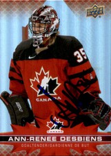 Ann-Renee Desbiens Signed 2021-22 Upper Deck Tim Hortons Card PWHL Montreal