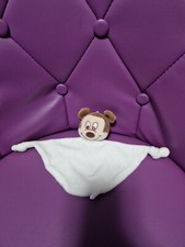 doudou plat Mickey blanc 2 noeuds