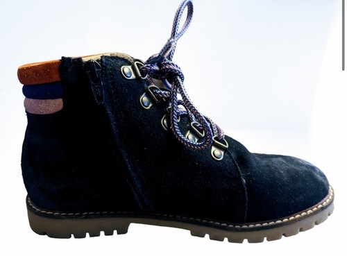 Mini Biden Blue Suede Hiking Boots Women Size 7.5 - New! - Picture 5 of 6