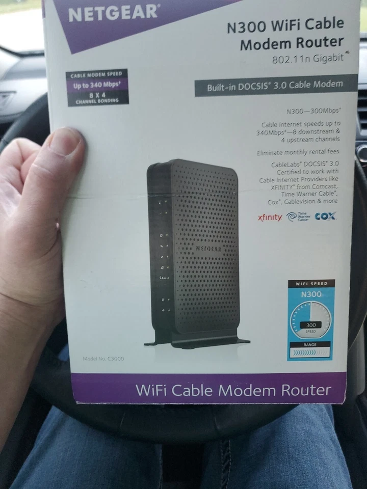 Netgear C300 WiFi Cable Modem Router 802.11 DOCS IS 3.0 - Image 2 of 3