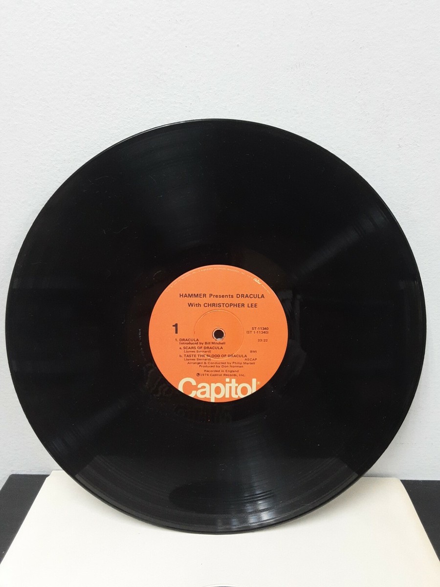 DRACULA 1974 RECORD LP Vinyl Christopher Lee Hammer Scary Story