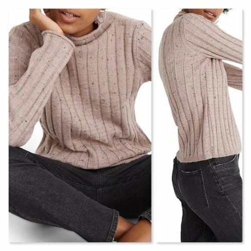 Madewell, Madewell Donegal Evercrest turtleneck sweater size large NWOT pink soft ribbed